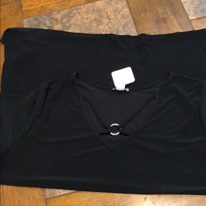 Women’s Plus Size Black Dress Career Casual Top